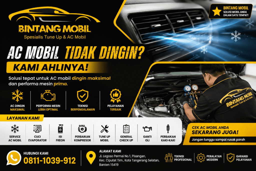 7 Penyebab AC Mobil Tidak Dingin dan Cara Mengatasinya