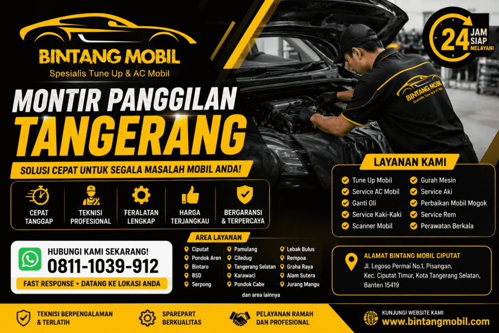 Montir Panggilan Tangerang Terpercaya