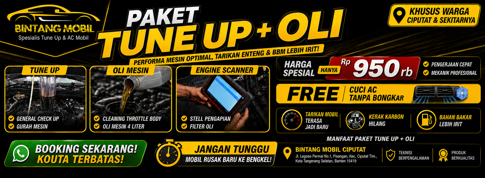 Cabang Bintang Mobil: Bengkel Mobil Terpercaya dengan Pelayanan Profesional di Ciputat
