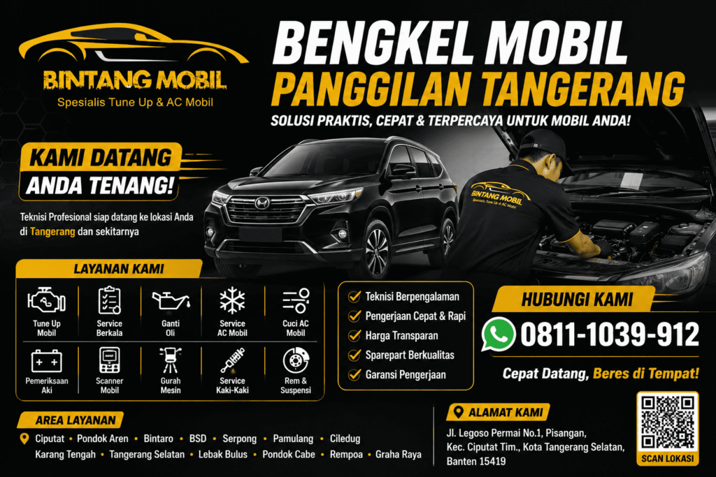 Bengkel Mobil Panggilan Tangerang Terpercaya
