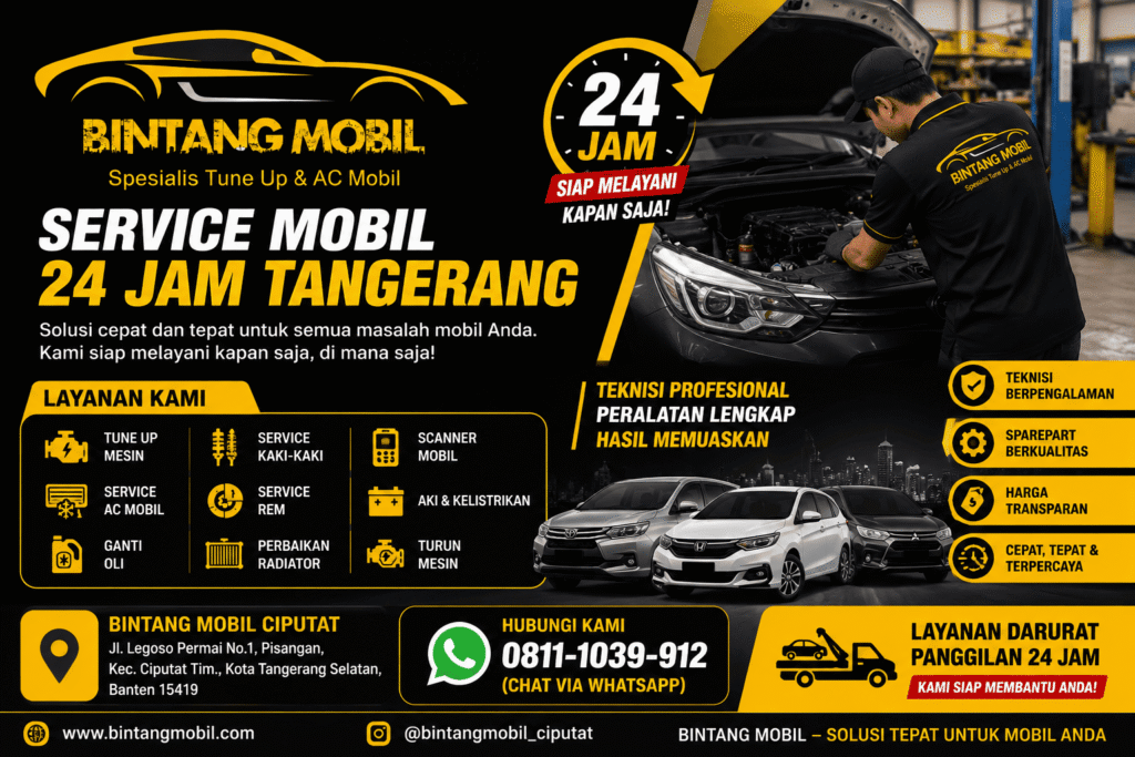 Service Mobil 24 Jam Tangerang Terpercaya