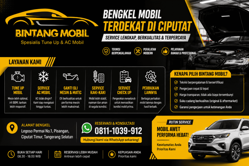 Bengkel Mobil Terdekat Ciputat