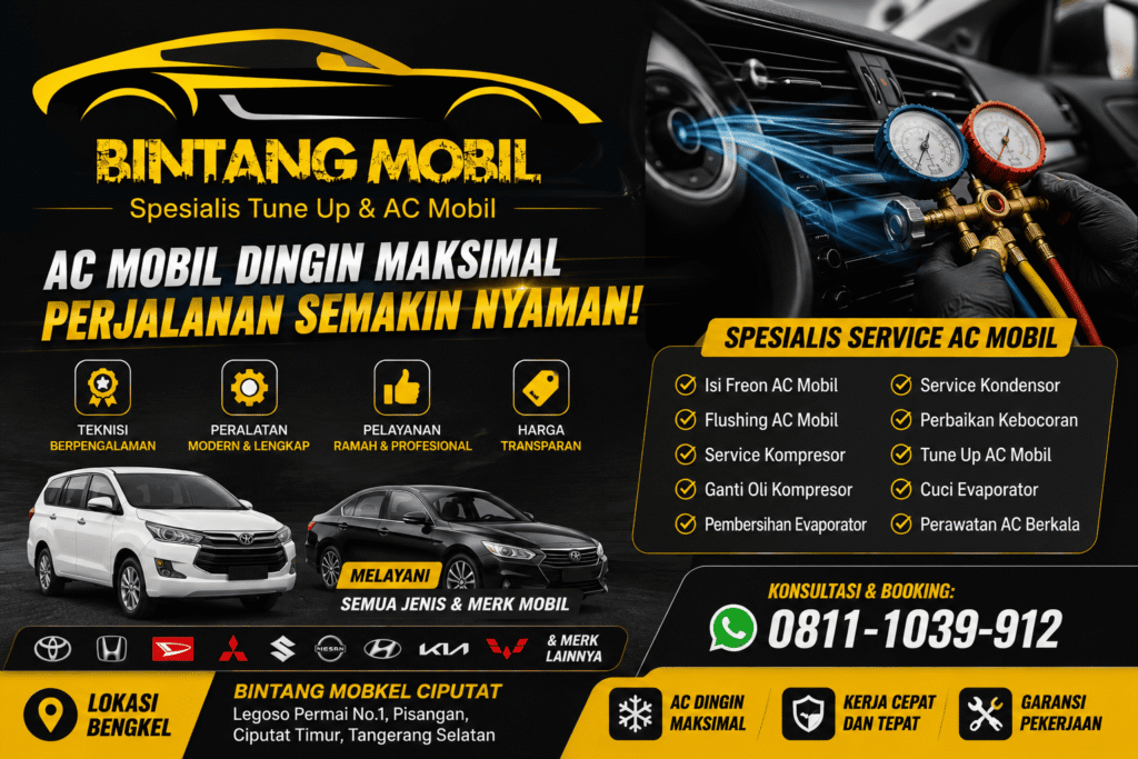 Bengkel AC Mobil Ciputat Terpercaya