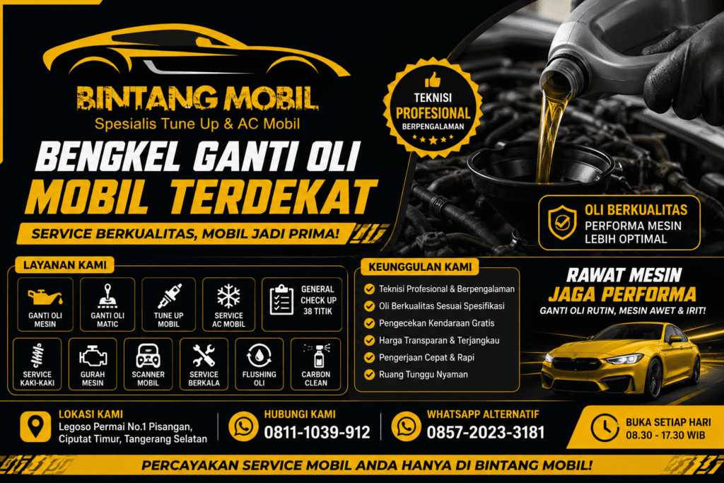 Bengkel Ganti Oli Mobil Terdekat