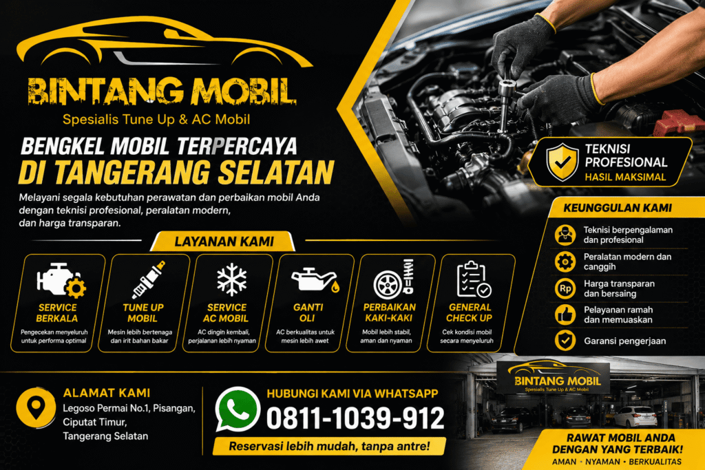 Bengkel Mobil Tangerang Selatan Terpercaya