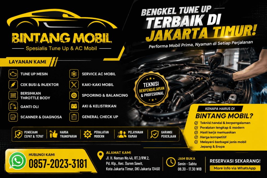 10 Rekomendasi Bengkel Tune Up Jakarta Timur Terbaik dan Terpercaya