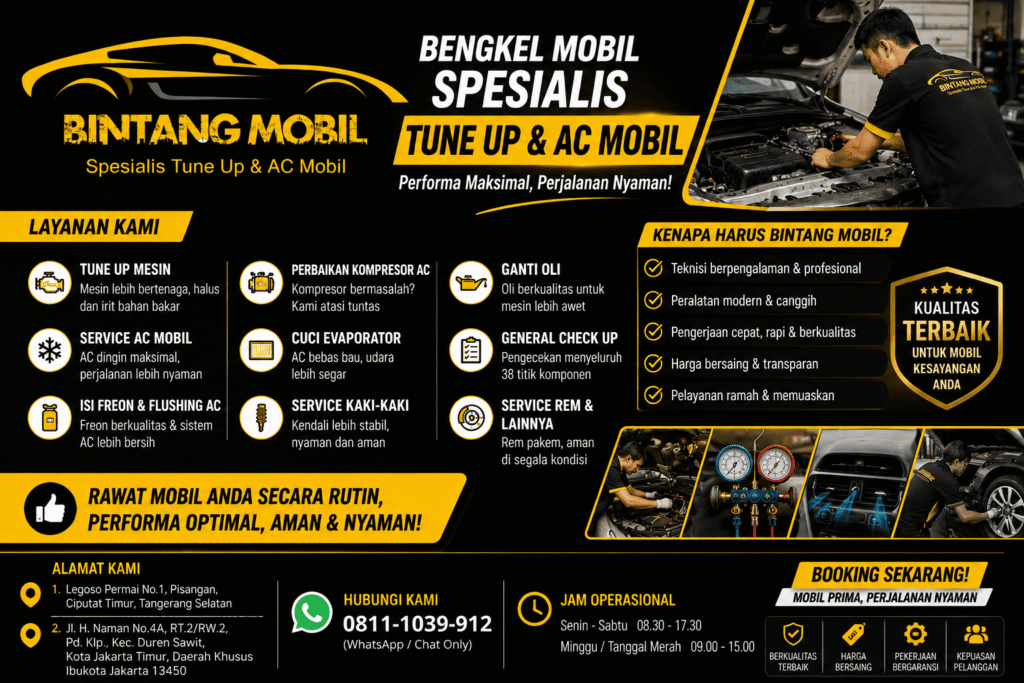 Bengkel Mobil Spesialis Tune Up & AC Mobil