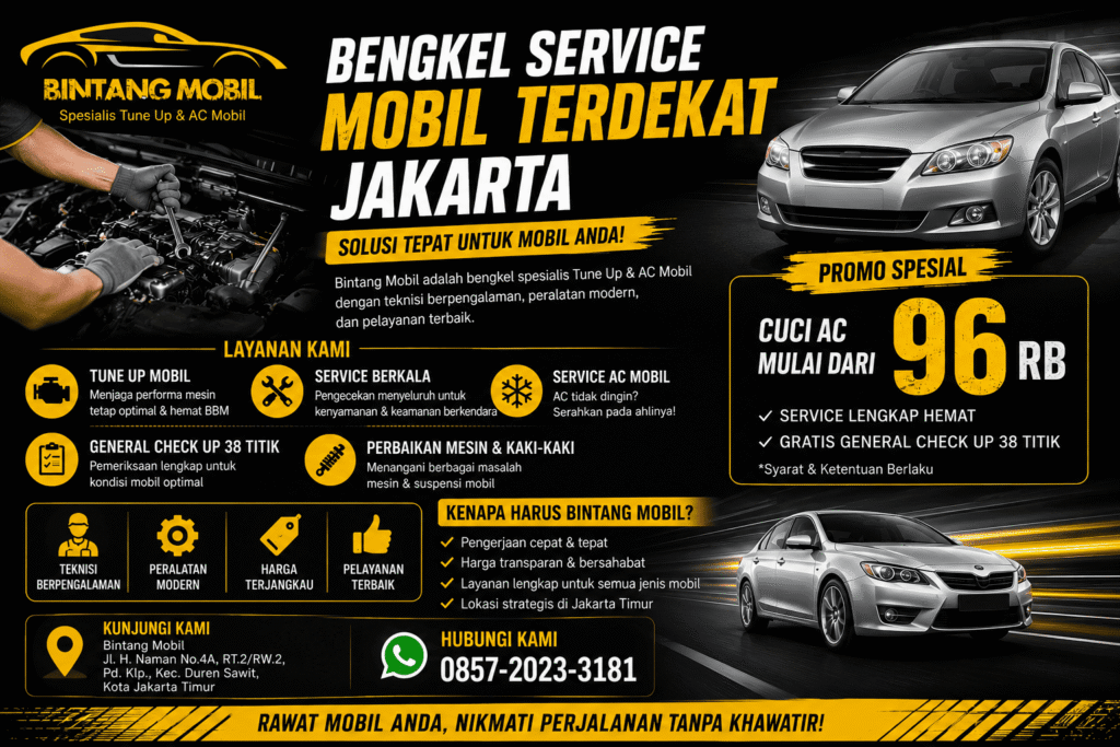 Bengkel Service Mobil Terdekat Jakarta
