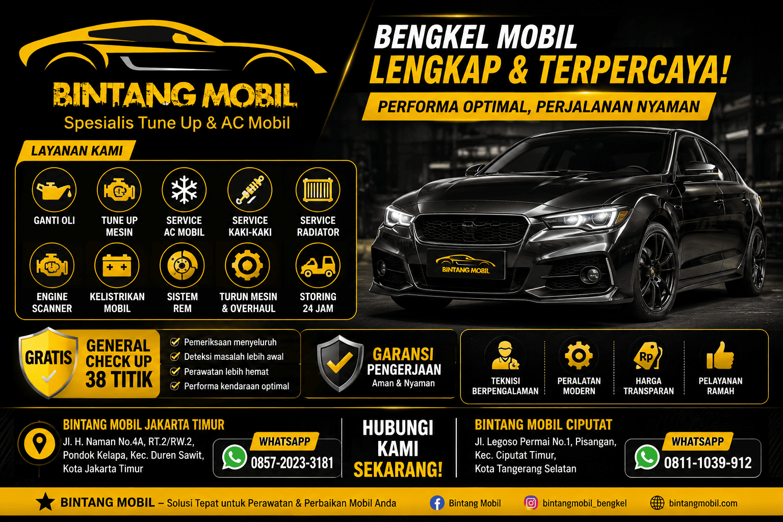 Layanan Bengkel Bintang Mobil: Solusi Lengkap Perawatan dan Perbaikan Mobil Anda