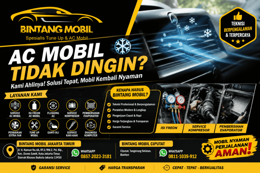 Kenapa AC Mobil Tidak Dingin? Ini Penyebab dan Solusinya