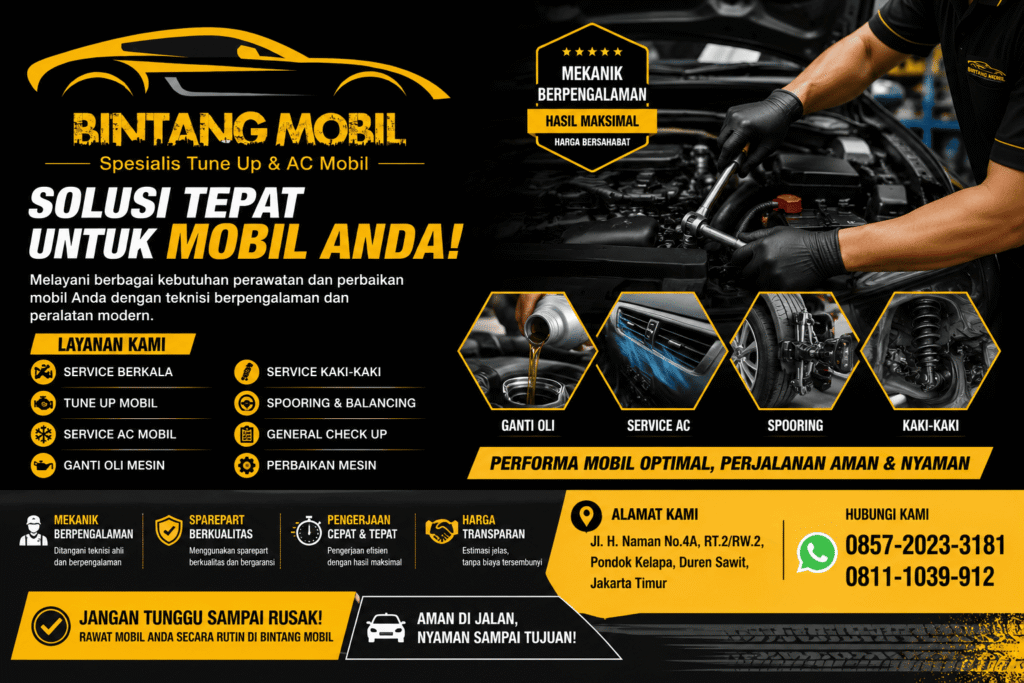 Service Mobil Pondok Kelapa Terpercaya? Bintang Mobil Solusinya!