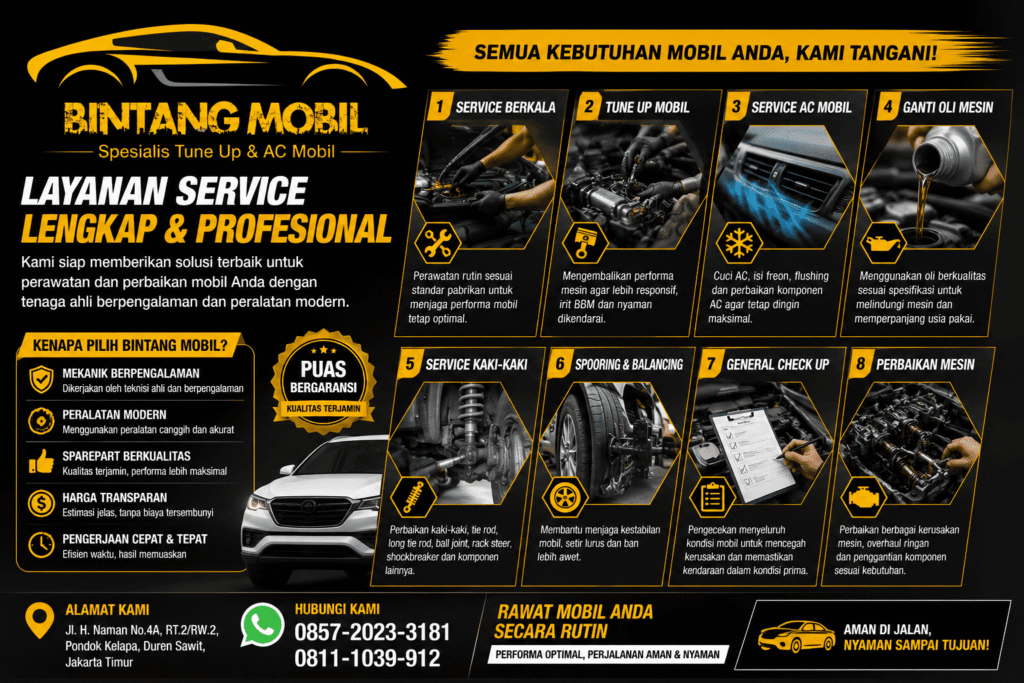 Service Mobil Pondok Kelapa Terpercaya? Bintang Mobil Solusinya!