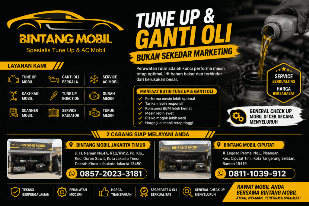 Tune Up dan Ganti Oli Bukan Sekedar Marketing, Ini Penting untuk Performa Mobil Anda
