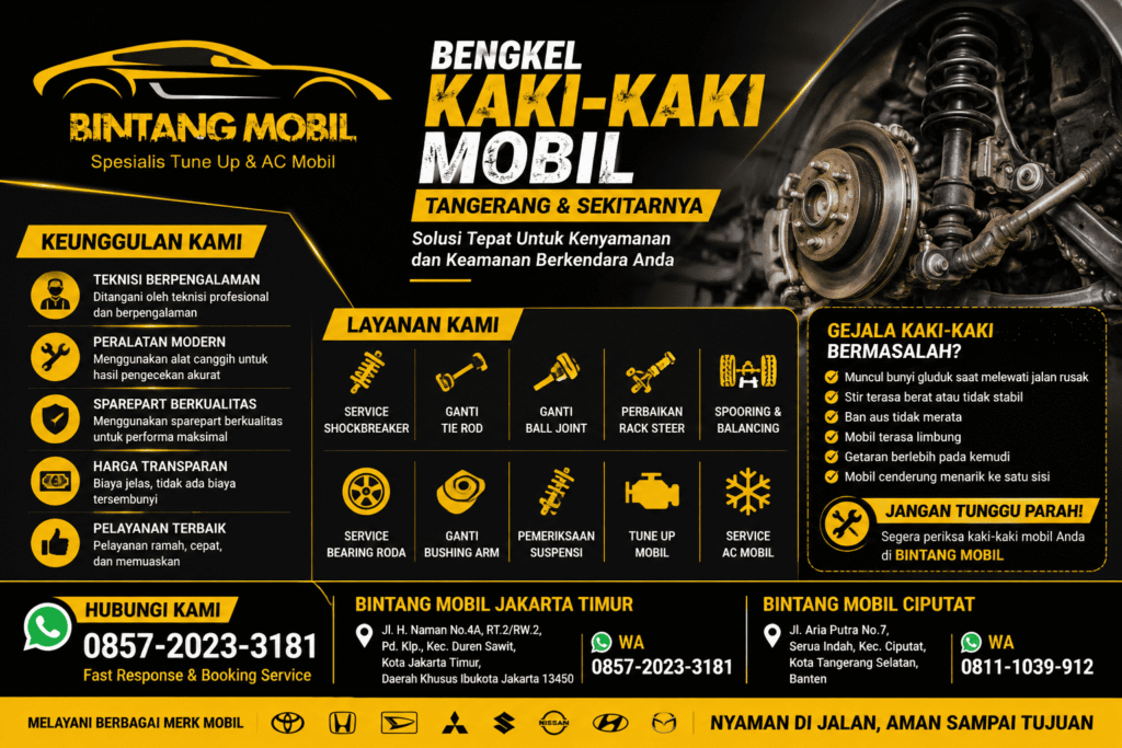 Bengkel Kaki Kaki Mobil Tangerang Terbaik dan Terpercaya – Rekomendasi Bintang Mobil