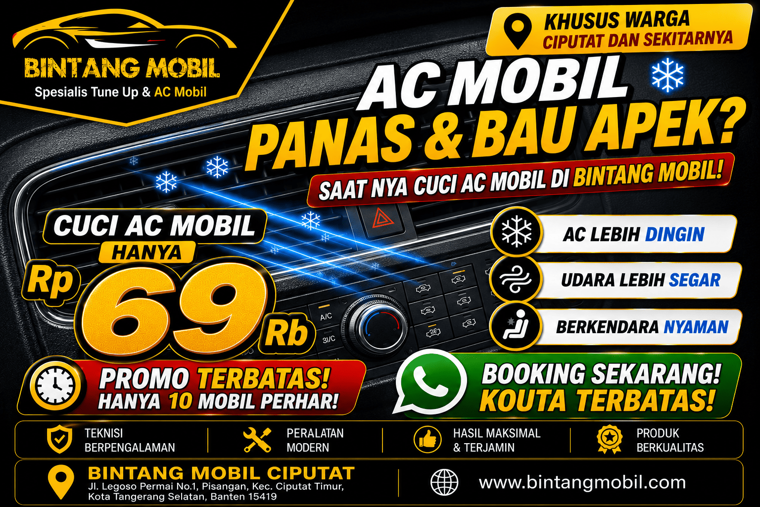 Promo Cuci AC 96K Ciputat