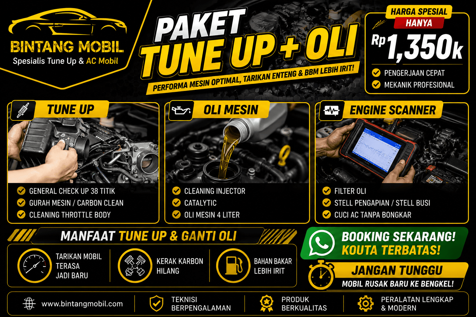 Paket Tune Up Oli Treatment Full